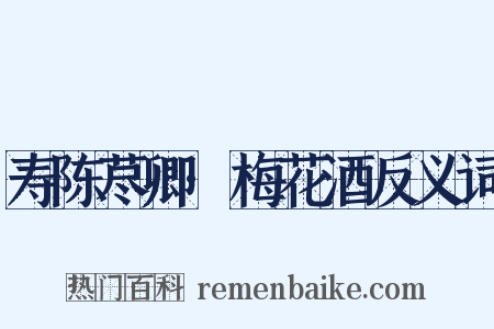 寿陈荩卿·梅花酒反义词是什么意思的图片